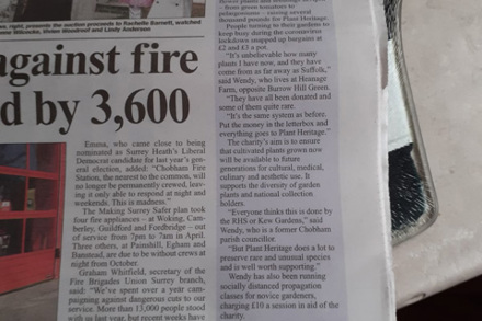 A Local Paper - Wendy's Stall on the front page !