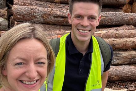 Sally and Will at Cheshire Timber